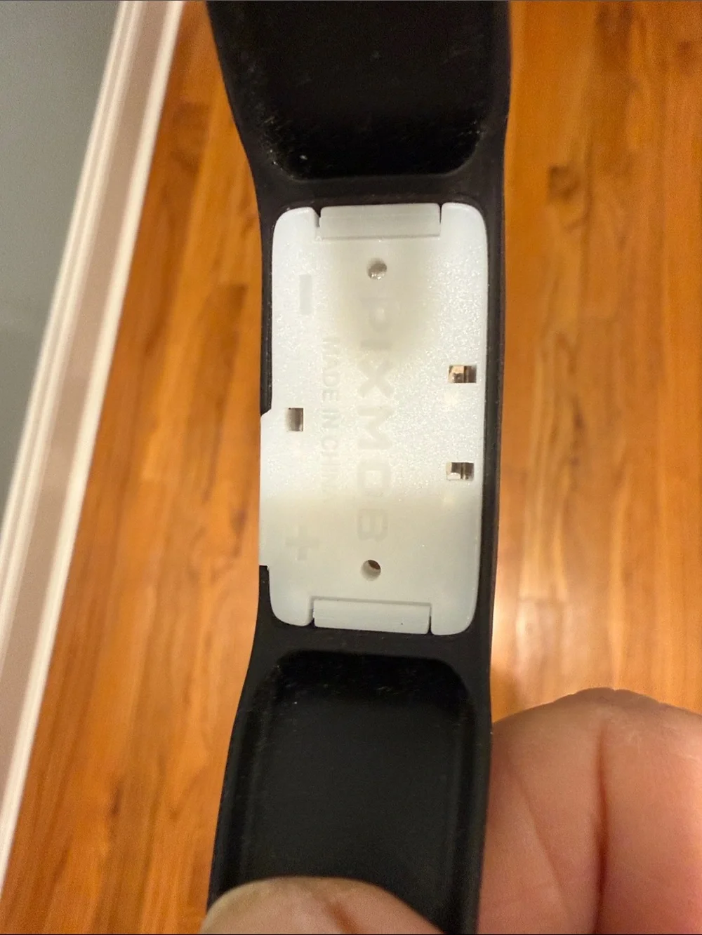Black Silicone Smartwatch with Green Dial Accent